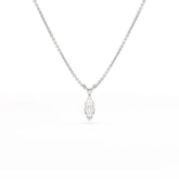 1 CT Lab Grown Diamond Marquise Solitaire Pendant
